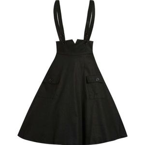 Lindy Bop Black Dungaree Dress Skirt