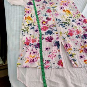 High Low Floral Kurta