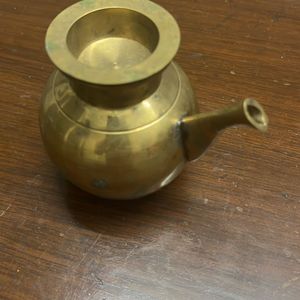 Pure Brass Gadwi Beautiful With Lid