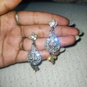 White Diamond Earrings