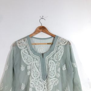 Grey Embroided Kurta(Women’s)