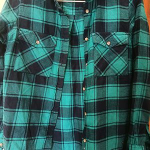 Max Green blue check Shirt