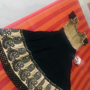 Black Anarkali With Pant