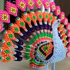 3d Origami Peacock