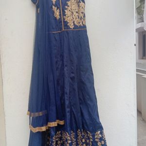 Blue Dress With Dupatta