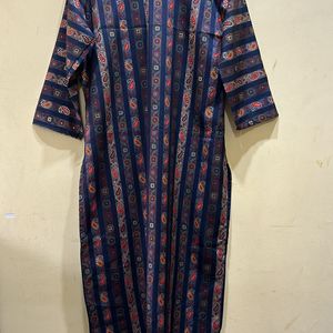 Wedani Navy Blue Kurta Size L