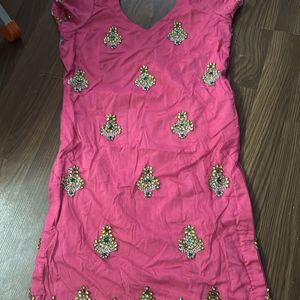 Pink Patiala Suit With Dupatta