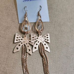 Sale 2 Combo Korean Earrings (Rose Gold+Rani Pink)