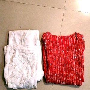 Fashor Kurta+ Chikankari Pants