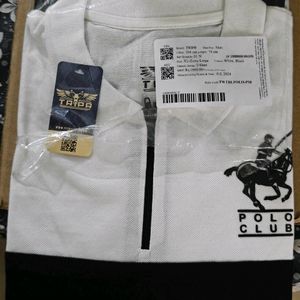 Brand New With Tags Black & White POLO TSHIRT - XL