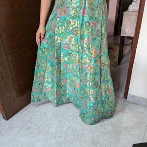 Semi Stitched Banarsi Skirt