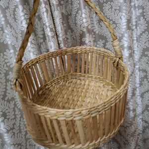 Kauna Grass Design Basket With Handler