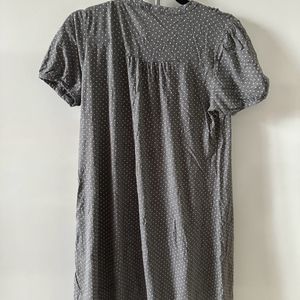 L Chemistry Grey polka dot Puff Sleeve Nightdress