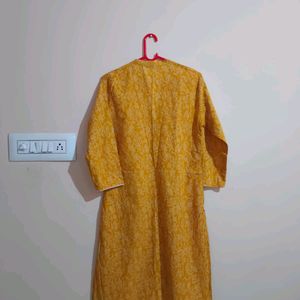 Yellow Color Cotton Kurti