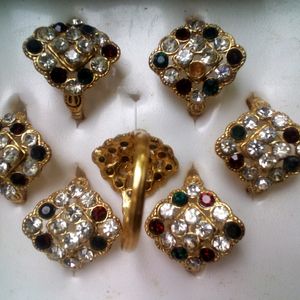 Ring Multi Colour Artificial Diamond