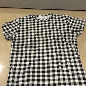 chessboard print t-shirt