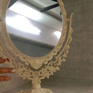 White Ivory Vintage Ornamental Mirror 🪞✨❤️‍🔥