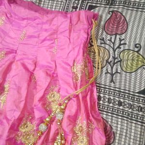 Pink And Gold Lehanga Set , Skirt ,Top