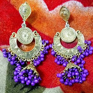 Purple Jhumka