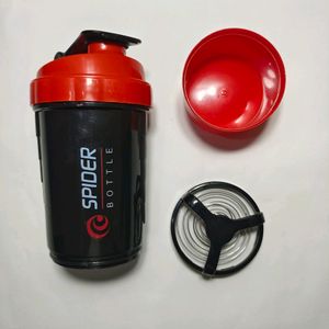 SpiderPro 500ml Gym Shaker Bottle Red