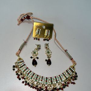 Beautiful Traditional Choker Stone Studded Set