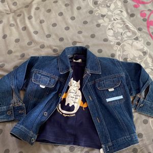 Imported Jacket With Tshirt For Girls