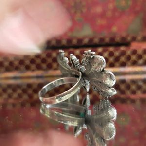 German Silver Antique Adjustable Ring