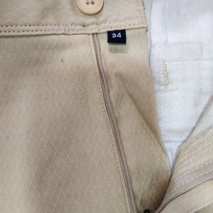 New Mens Cream Trouser