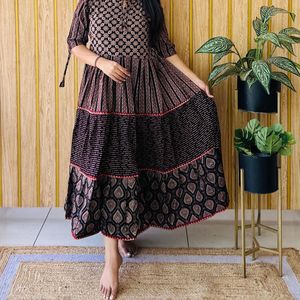 Ajrakh Block Print One Piece Dress