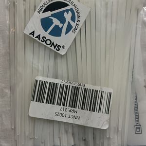 Pack Of 100pcs White Cable Zip Ties