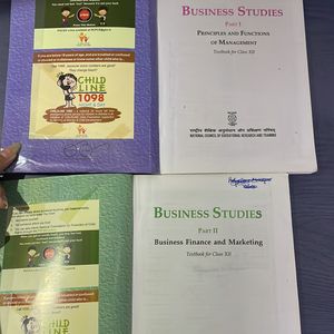 Class 12 CBSE Business Studies NCERT Parts 1 & 2