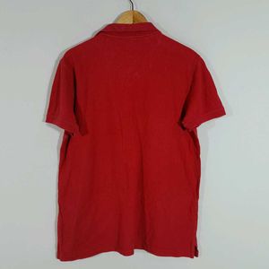 Red Polo T-Shirt For Men's