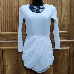 White Mini Length Dress