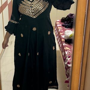 Umbrella Kurta With Gota Work