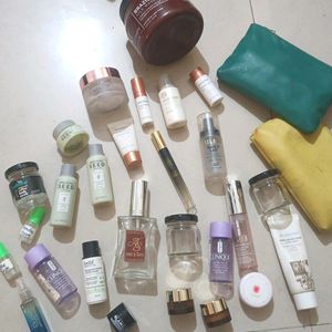 Luxury/ Drugstore Empties Bottles With Free Pouch