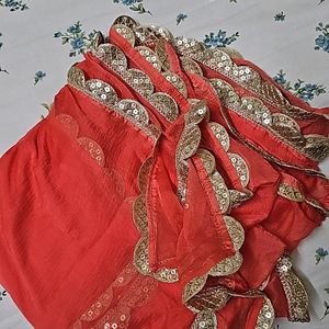 Beautiful Dark Peach Color Dupatta