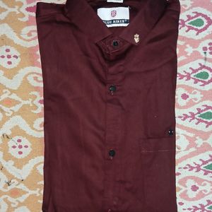 Brand New Full Sleeves Maroon Shirt