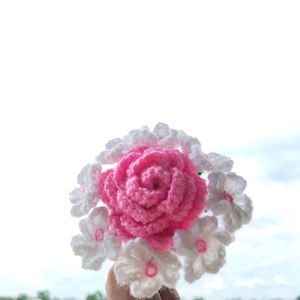 Sale🔥Combo Of Pink Rose And Forget Me Not Flower