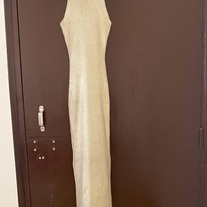 Golden Skims-inspired Midi Dress