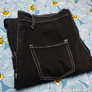 Women New Black Denim Cargo Jeans