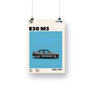 BMW E30 m3 Poster Pack Of 2