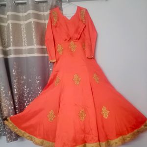 Diomond Work Fanta Color Gown