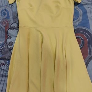 Yellow midi dress