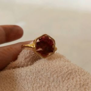 Real Red Rose Resin Ring