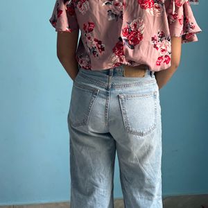 Cute Floral Print Top