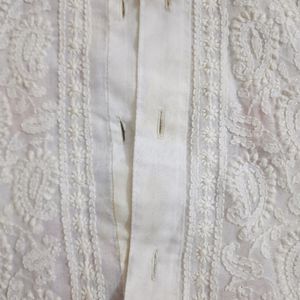 Men White Chikankari Kurta 1