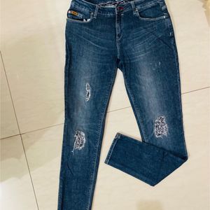 Lee Cooper Sequin Patch Jeans For Women