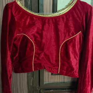 Readymade Full Sleeves Velvet Blouse