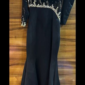 Evening Party Wear Frock In Black Colour