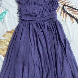 A Beautiful Purple Knee Length Dress